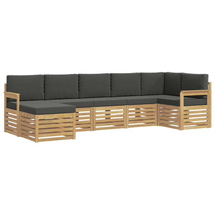 Set de canapele de exterior 7 pcs Alb și antracit WALTI