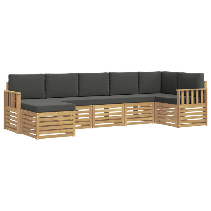 Set de canapele de exterior 7 pcs Alb și antracit WALTI