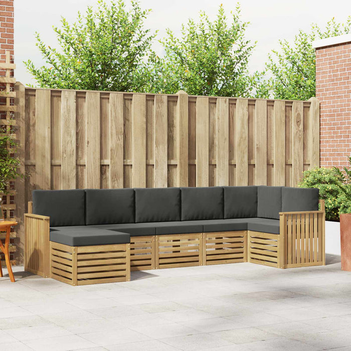 Set de canapele de exterior 7 pcs Alb și antracit WALTI