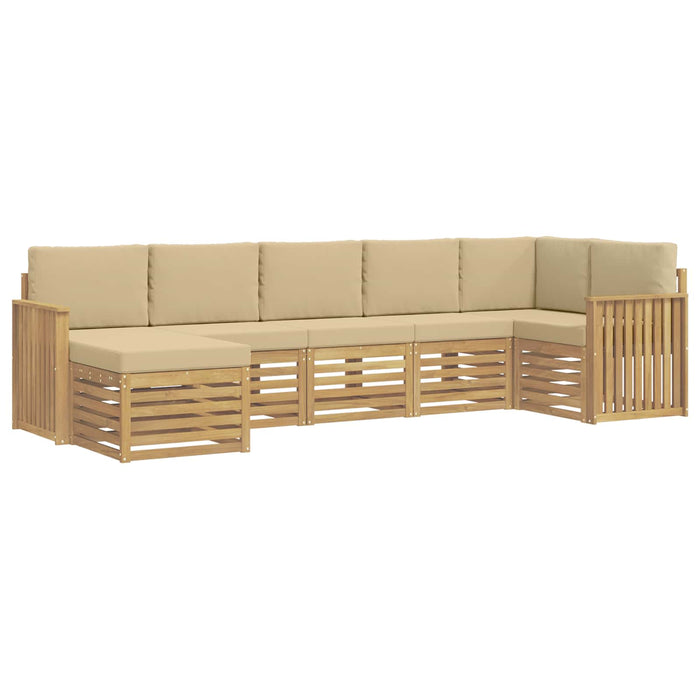 Set de canapele de exterior 7 pcs Alb și Bej - WALTI WALTI