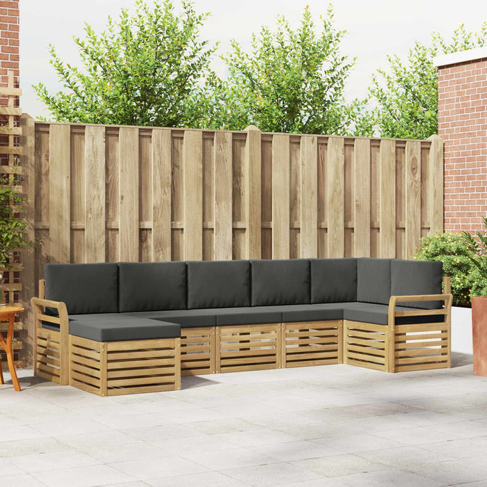 Set de canapele de exterior 7 pcs Alb și antracit WALTI