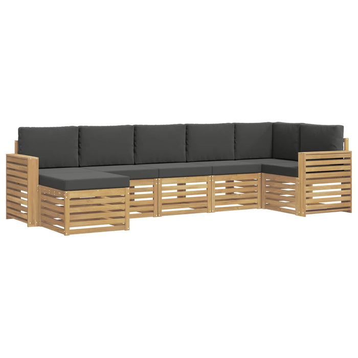 Set de canapele de exterior 7 pcs Alb și antracit WALTI