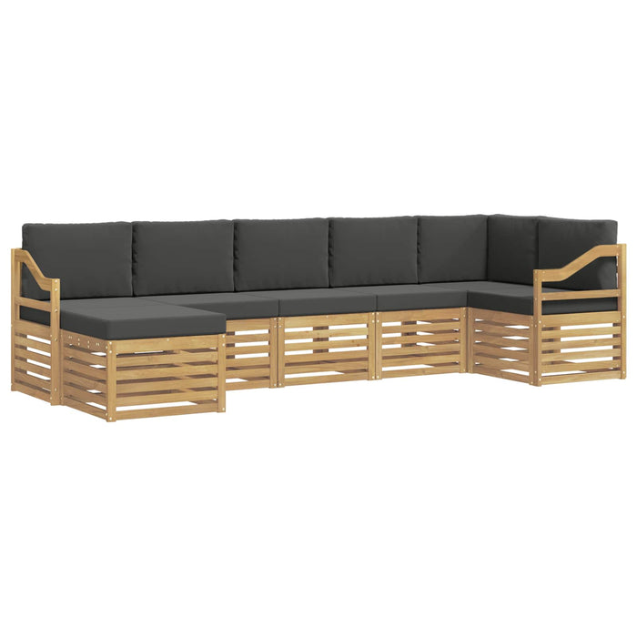 Set de canapele de exterior 7 pcs Alb și antracit WALTI