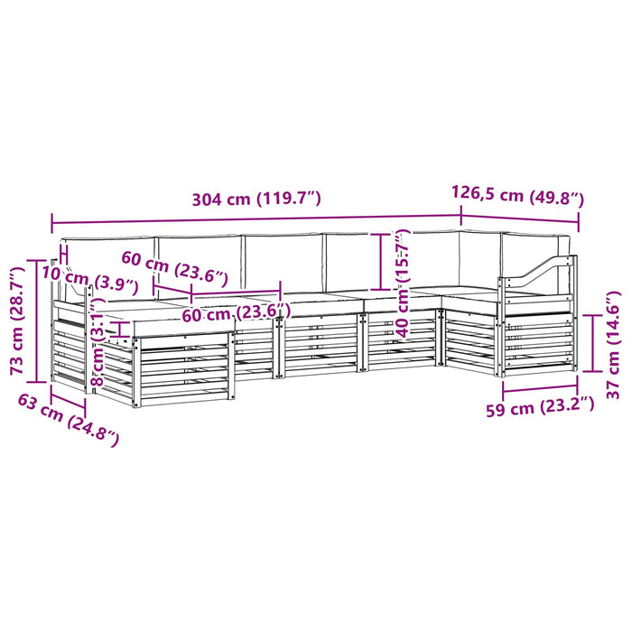Set de canapele de exterior 7 pcs Alb și antracit WALTI