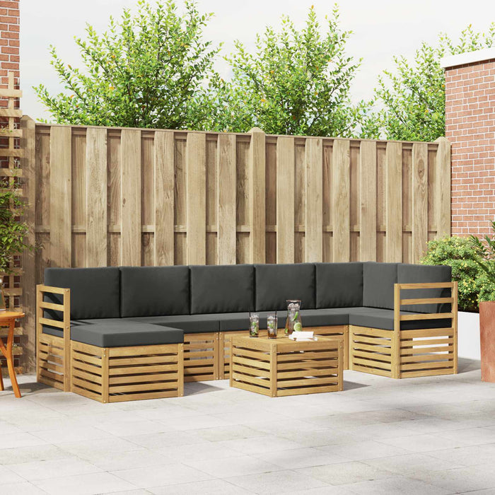 Set de canapele de exterior 8 pcs Alb și antracit WALTI