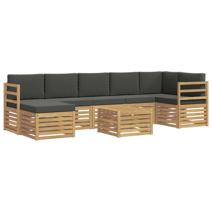 Set de canapele de exterior 8 pcs Alb și antracit WALTI