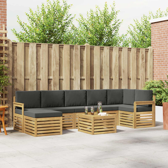 Set de canapele de exterior 8 pcs Alb și antracit WALTI