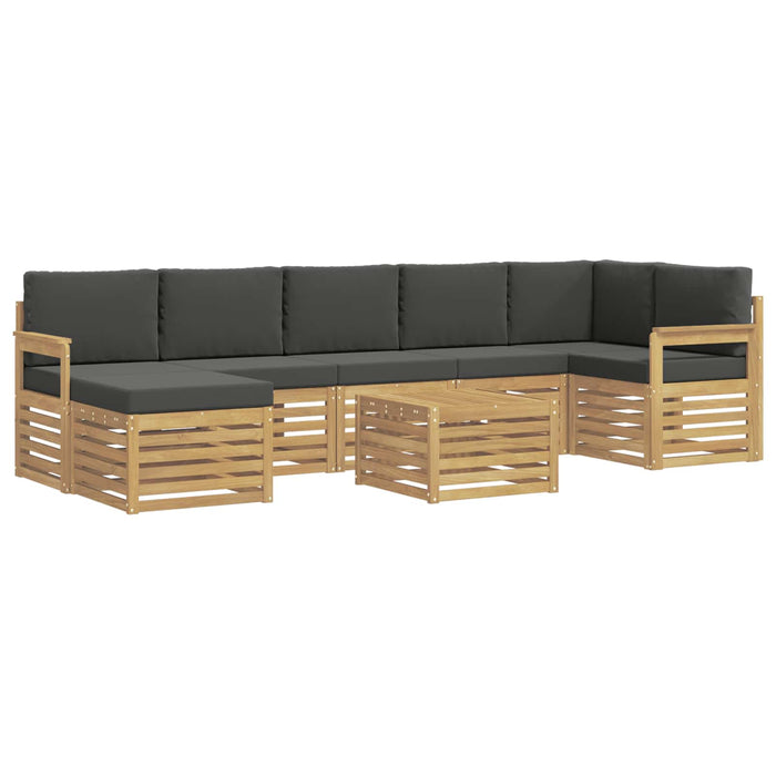Set de canapele de exterior 8 pcs Alb și antracit WALTI