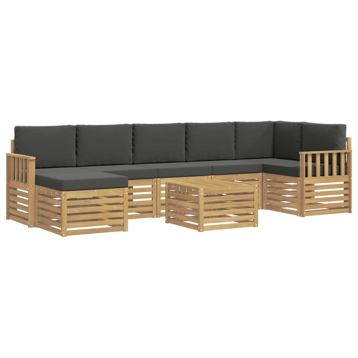 Set de canapele de exterior 8 pcs Alb și antracit WALTI