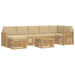 Set de canapele de exterior 8 pcs Alb și Bej 59 x 59 x 37 cm - WALTI WALTI