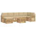Set de canapele de exterior 8 pcs Alb și Bej 59 x 59 x 37 cm - WALTI WALTI