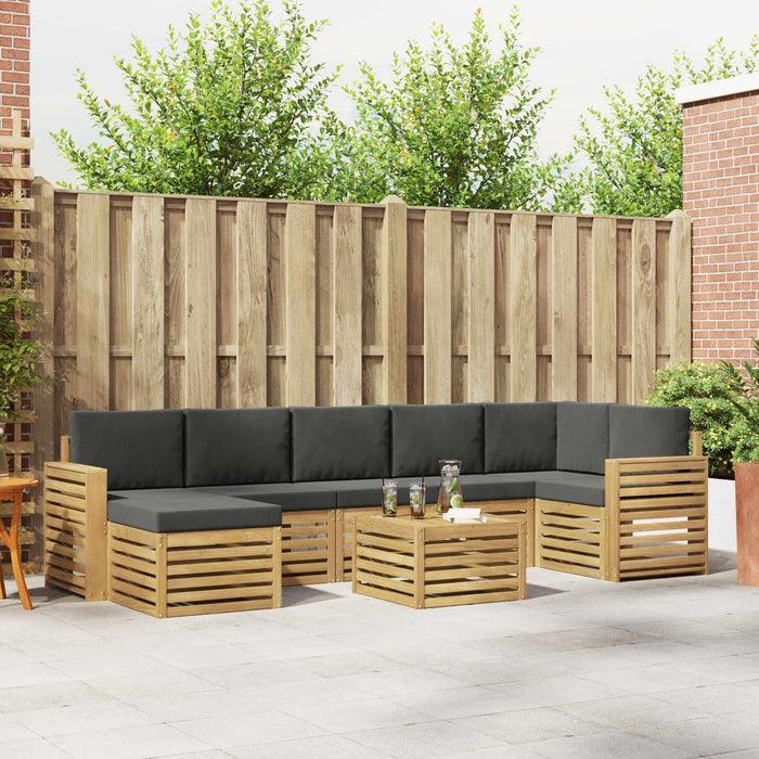 Set de canapele de exterior 8 pcs Alb și antracit WALTI