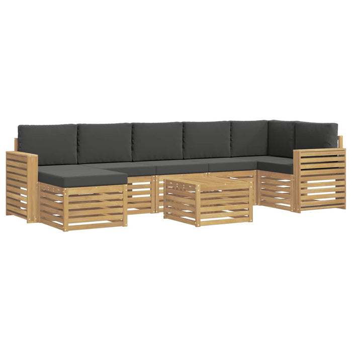 Set de canapele de exterior 8 pcs Alb și antracit WALTI