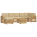 Set de canapele de exterior 8 pcs Alb și Bej 59 x 59 x 37 cm - WALTI WALTI