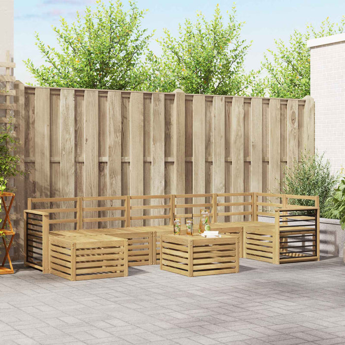 Set de canapele de exterior 8 pcs Alb 59 x 59 x 37 cm WALTI