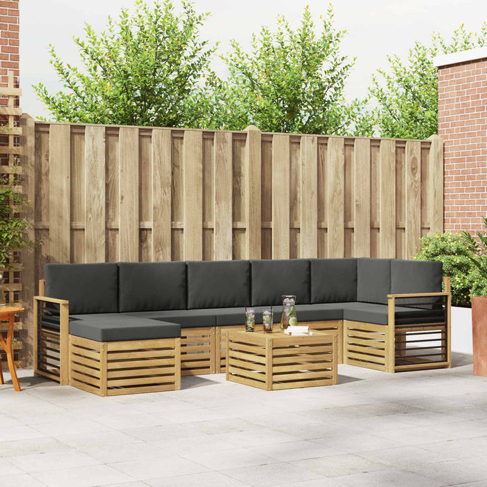 Set de canapele de exterior 8 pcs Alb și antracit WALTI