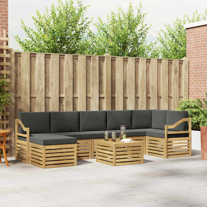 Set de canapele de exterior 8 pcs Alb și antracit WALTI