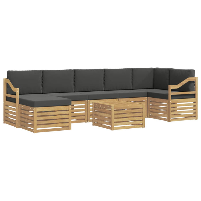 Set de canapele de exterior 8 pcs Alb și antracit WALTI