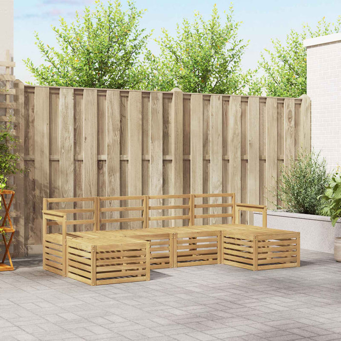 Set de canapele de exterior 5 pcs Alb 249 x 122,5 x 73 cm WALTI