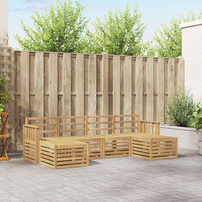 Set de canapele de exterior 5 pcs Alb 249 x 122,5 x 73 cm WALTI