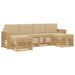 Set de canapele de exterior 6 pcs Alb și Bej - WALTI WALTI