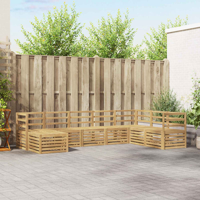 Set de canapele de exterior 8 pcs Alb 304 x 185,5 x 73 cm WALTI