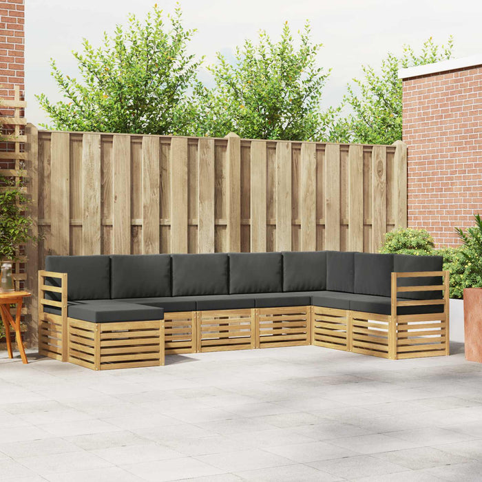 Set de canapele de exterior 8 pcs Alb și antracit WALTI
