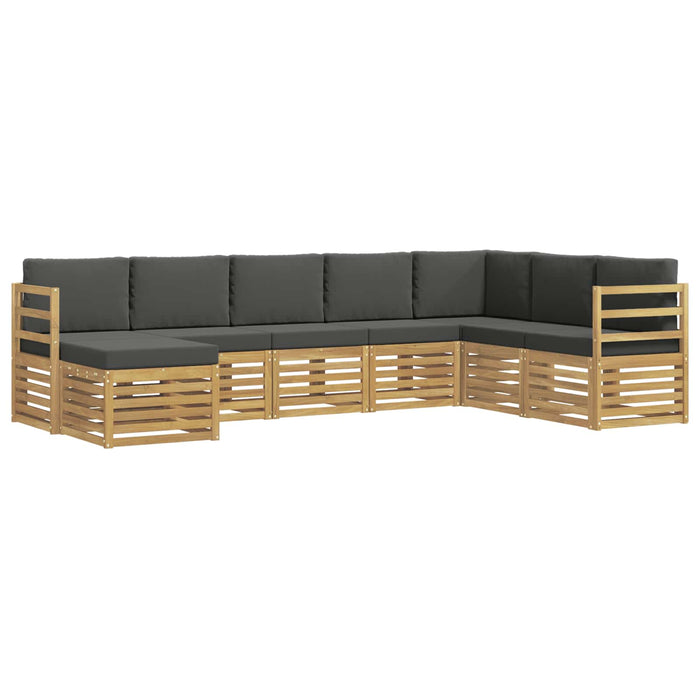 Set de canapele de exterior 8 pcs Alb și antracit WALTI