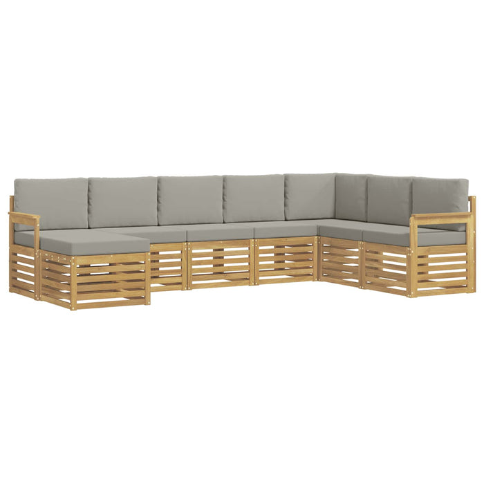 Set de canapele de exterior 6 pcs Alb și gri deschis WALTI