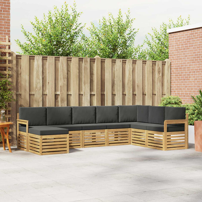 Set de canapele de exterior 8 pcs Alb și antracit WALTI