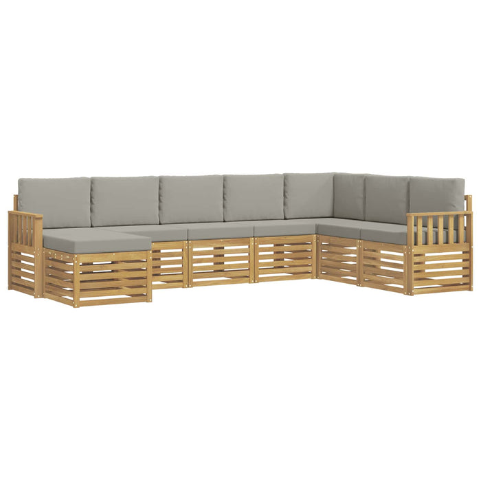 Set de canapele de exterior 6 pcs Alb și gri deschis WALTI