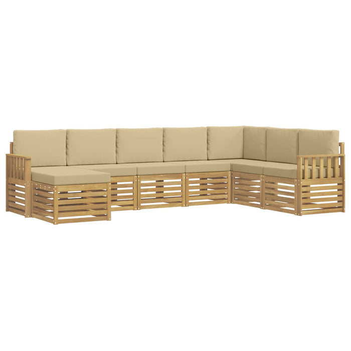 Set de canapele de exterior 6 pcs Alb și Bej WALTI