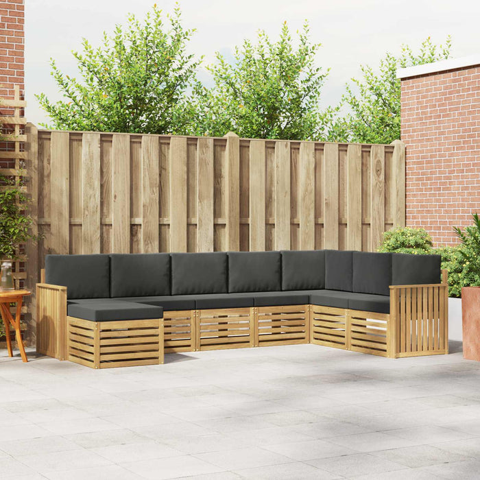Set de canapele de exterior 8 pcs Alb și antracit WALTI