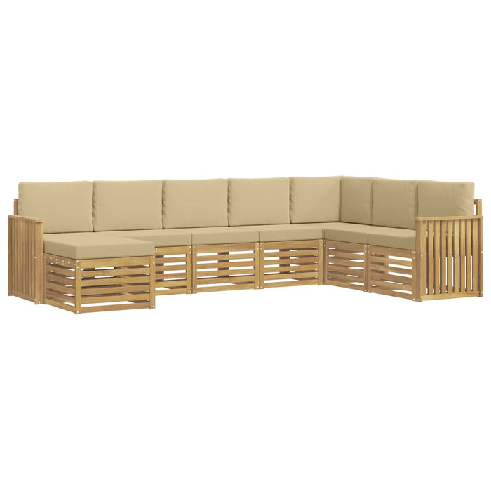Set de canapele de exterior 8 pcs Alb și Bej - WALTI WALTI