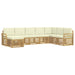 Set de canapele de exterior 8 pcs Alb și crem 308 x 190 x 73 cm - WALTI WALTI