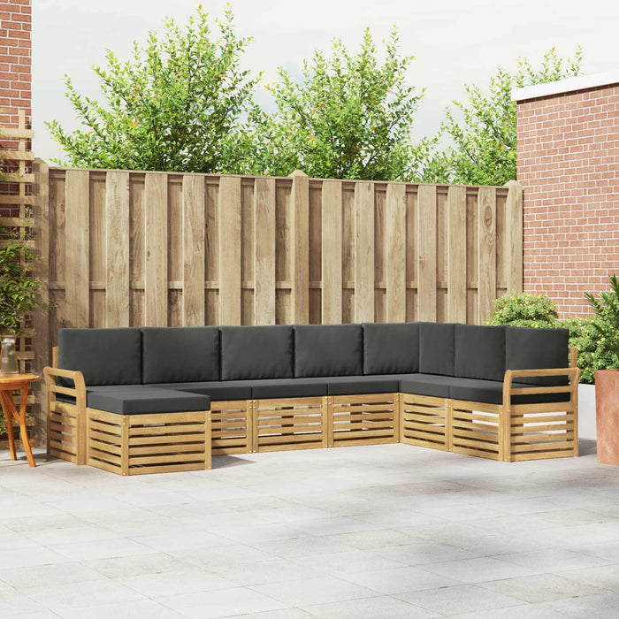 Set de canapele de exterior 8 pcs Alb și antracit WALTI