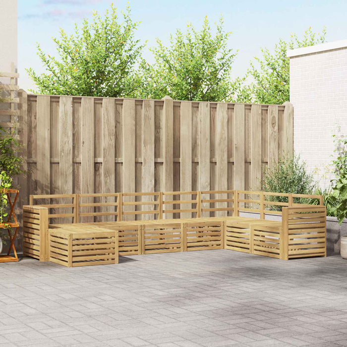 Set de canapele de exterior 8 pcs Alb 310 x 191,5 x 73 cm WALTI
