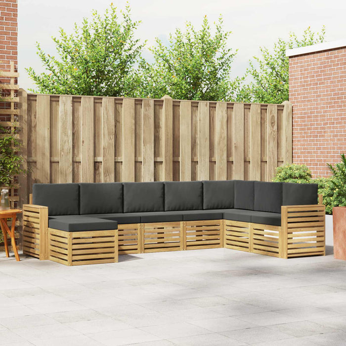Set de canapele de exterior 8 pcs Alb și antracit - WALTI WALTI