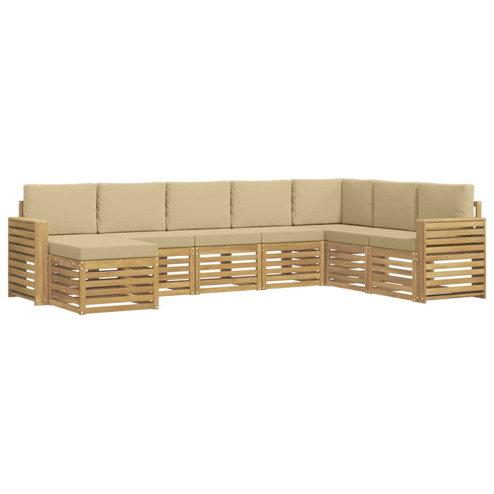 Set de canapele de exterior 8 pcs Alb și Bej - WALTI WALTI