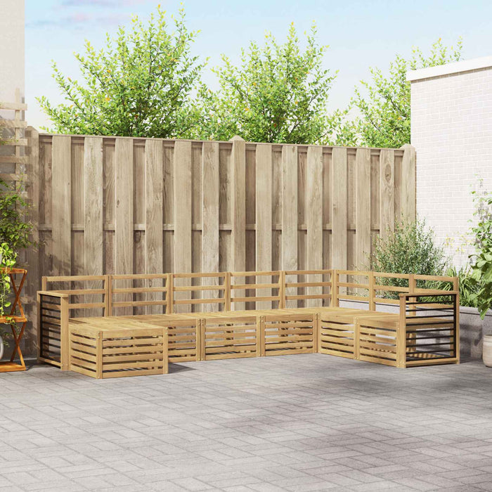 Set de canapele de exterior 8 pcs Alb 306 x 187,5 x 73 cm WALTI