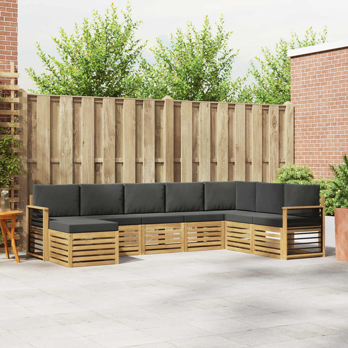 Set de canapele de exterior 8 pcs Alb și antracit WALTI