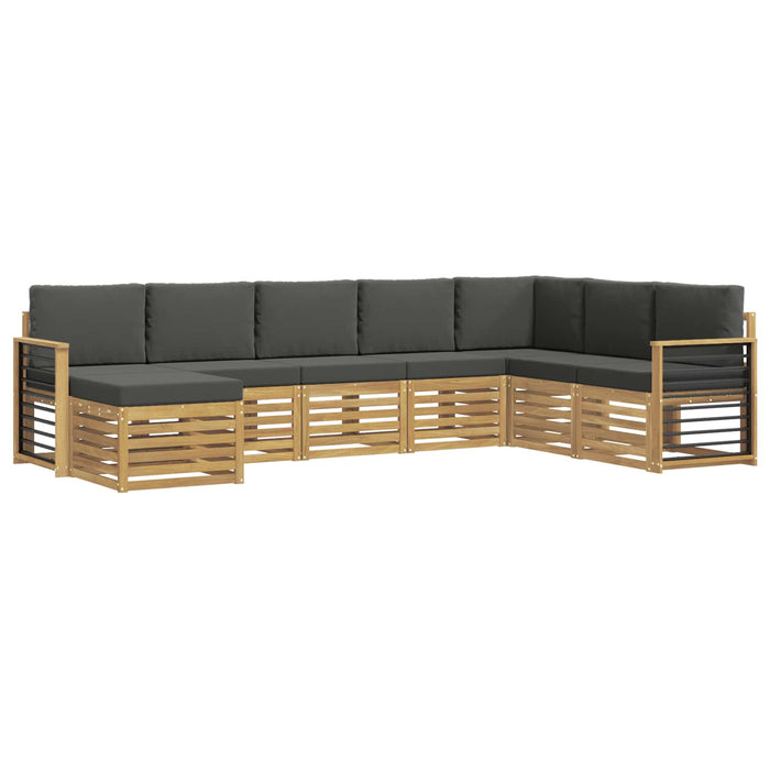 Set de canapele de exterior 8 pcs Alb și antracit WALTI