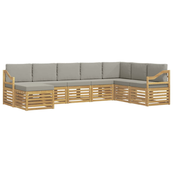 Set de canapele de exterior 8 pcs Alb și gri deschis - WALTI WALTI