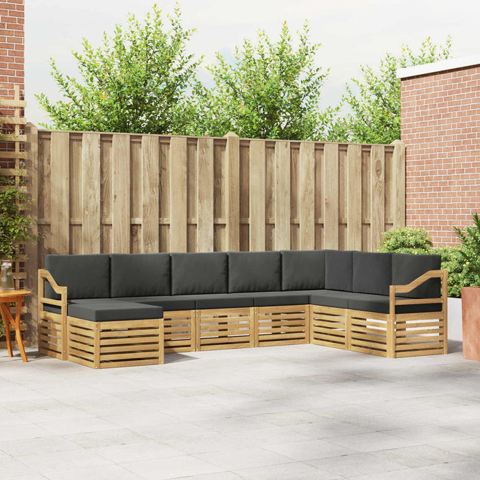 Set de canapele de exterior 8 pcs Alb și antracit WALTI