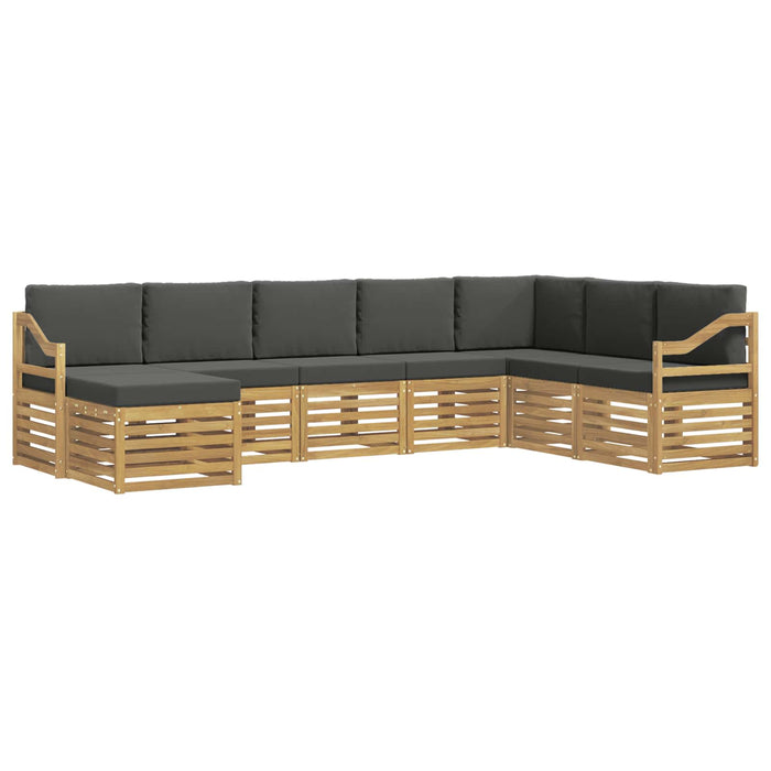 Set de canapele de exterior 8 pcs Alb și antracit WALTI