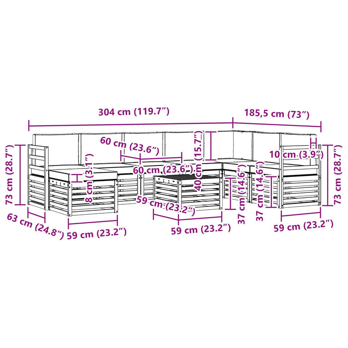 Seturi de canapele Lemn Solid de Acacia - WALTI WALTI