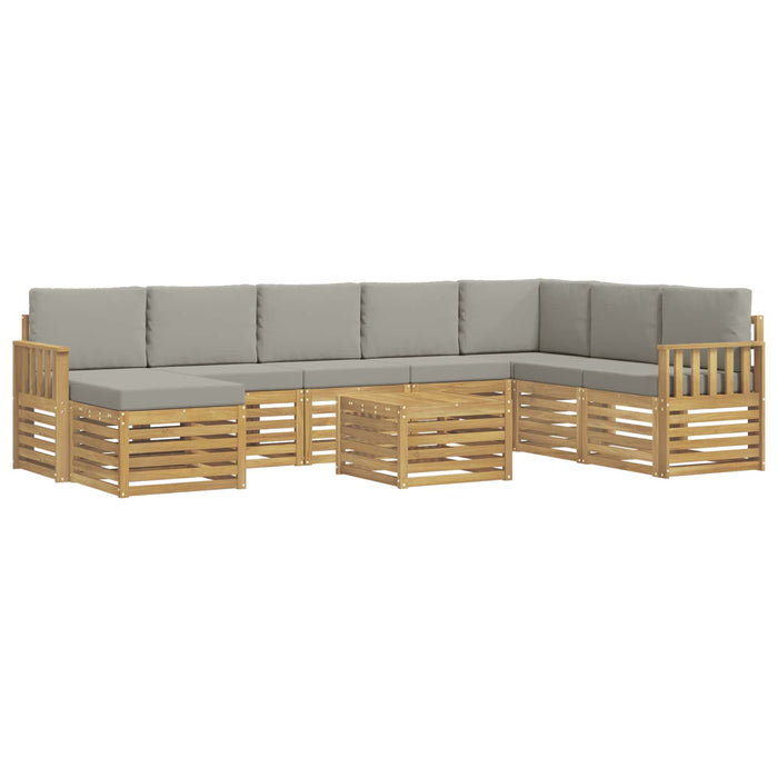 Set de canapele de exterior 7 pcs Alb și gri deschis WALTI