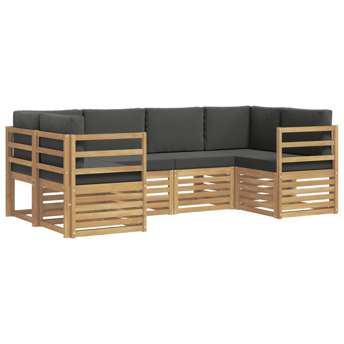 Set canapea sectională 6 pcs Alb și antracit - WALTI WALTI