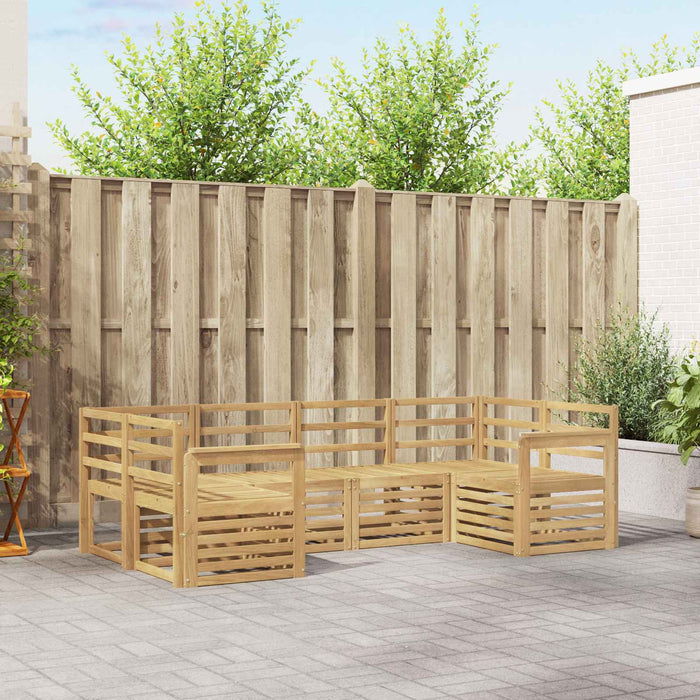 Set de canapele de exterior 6 pcs Alb 245 x 128,5 x 73 cm WALTI