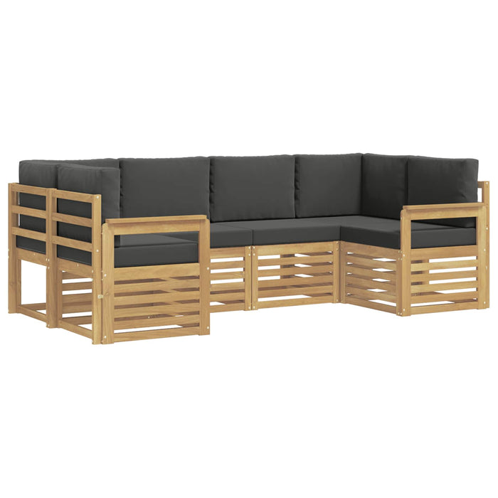 Set de canapele de exterior 5 pcs Alb și Antracit WALTI